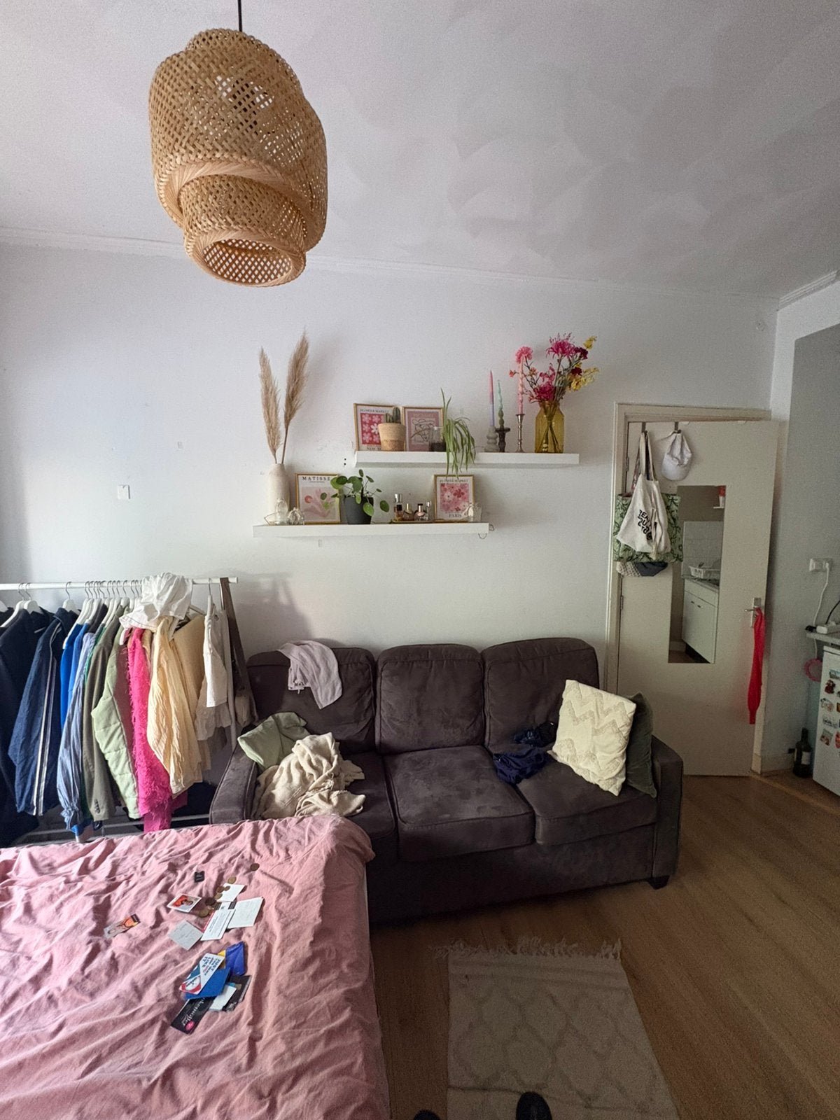 Grijze bank, Huis en Inrichting, Banken | Bankstellen, Ophalen, Gebruikt, 150 tot 200 cm, Driepersoons