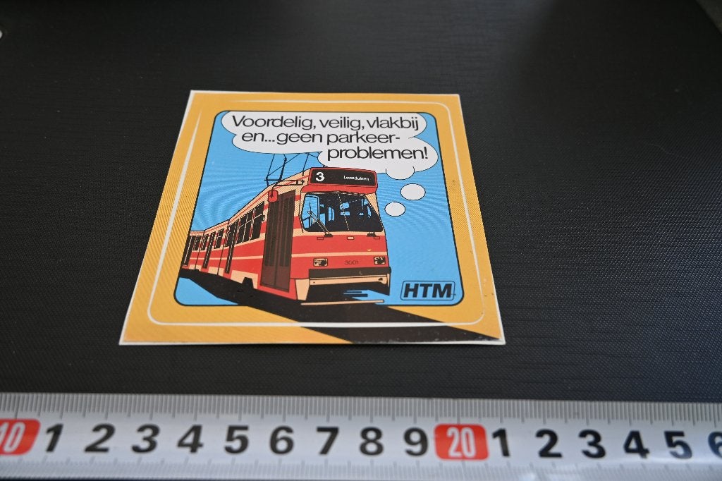 sticker tram lijn 3 loosduinen HTM voordelig veilig vlakbij, Ophalen, Zo goed als nieuw