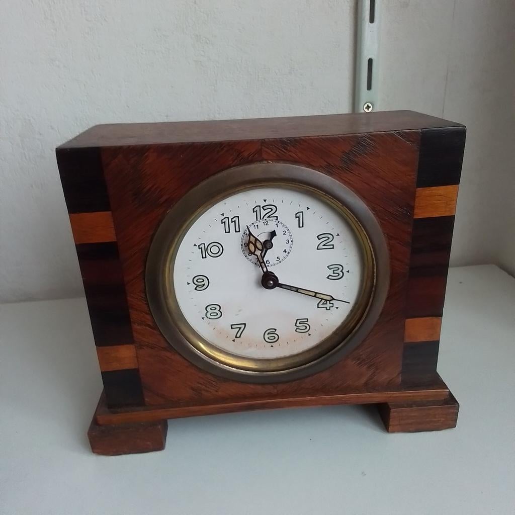 Art deco wekker 100 euro zeldzaam, Antiek en Kunst, Antiek | Klokken, Ophalen of Verzenden