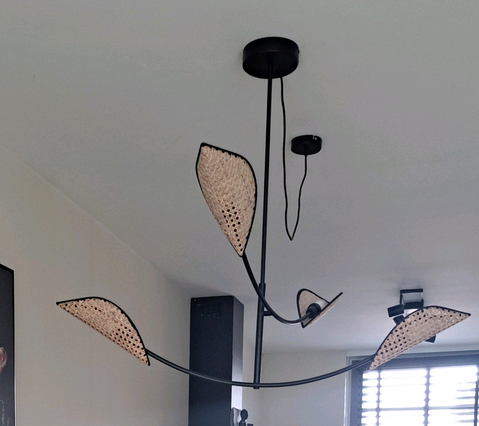 hanglamp Freja Westwing rotan design, Japandi, Zo goed als nieuw, Metaal, E27 (groot)