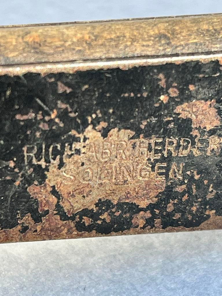 Duitse WW2 blikopener, Rich. Abr. Herder Solingen, Verzamelen, Ophalen of Verzenden, Landmacht, Duitsland