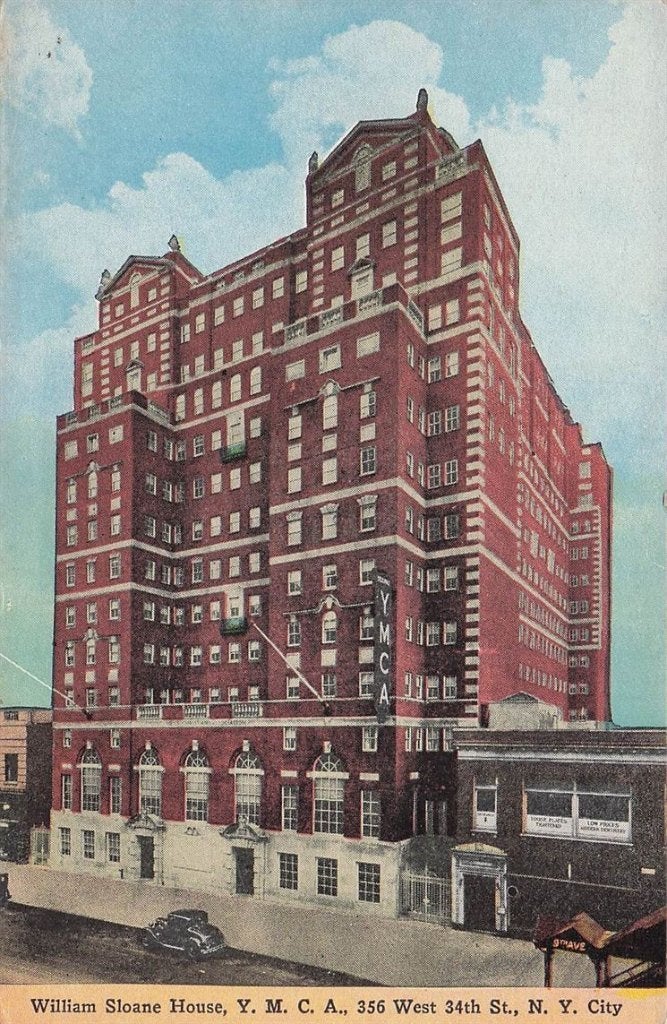 703-286-013 William Sloane House YMCA New York City, Verzamelen, Ansichtkaarten | Buitenland, Buiten Europa, Voor 1920, Verzenden