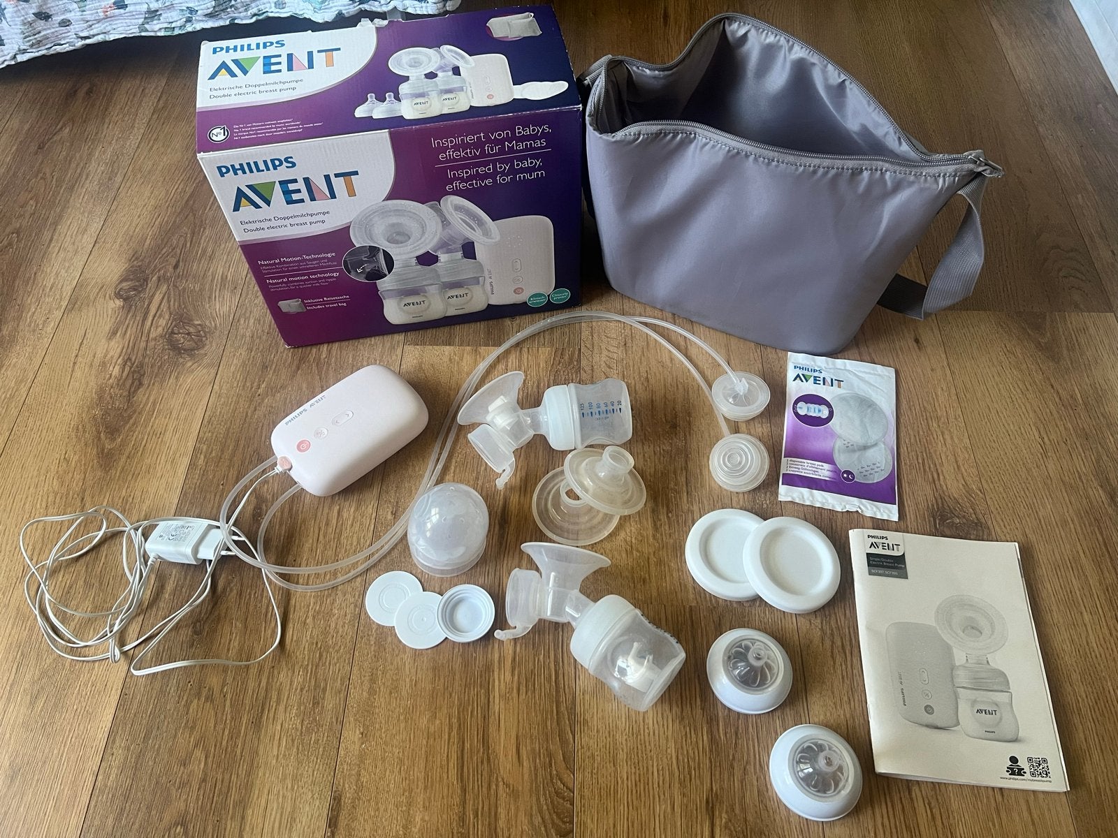 Philips Avent Dubbele Elektrische Borstkolf met Tas, Ophalen, Zo goed als nieuw