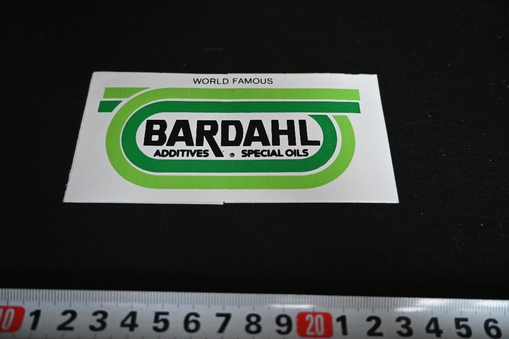 sticker BARDAHL Additives Special oils  World Famous, Ophalen, Zo goed als nieuw