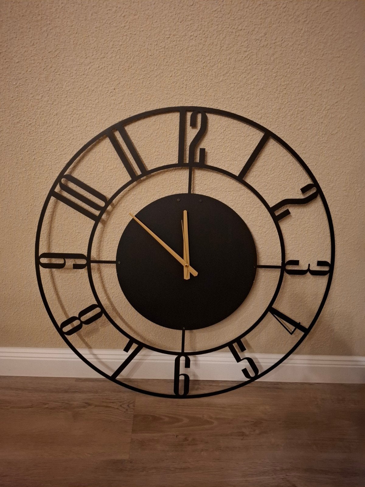 wandklok  70cm, Ophalen, Nieuw, Zwart, Wandklok