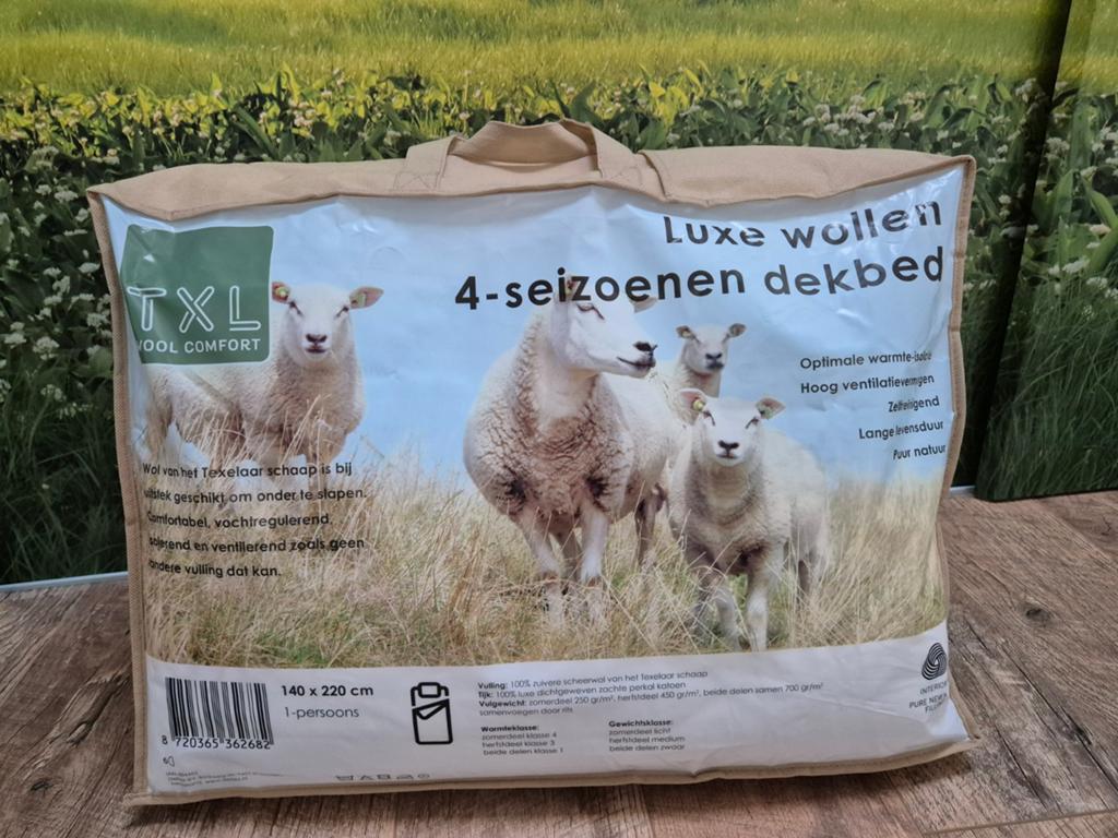 Nieuw Luxe wollen 4-seizoenen dekbed 140x220 cm, Ophalen of Verzenden