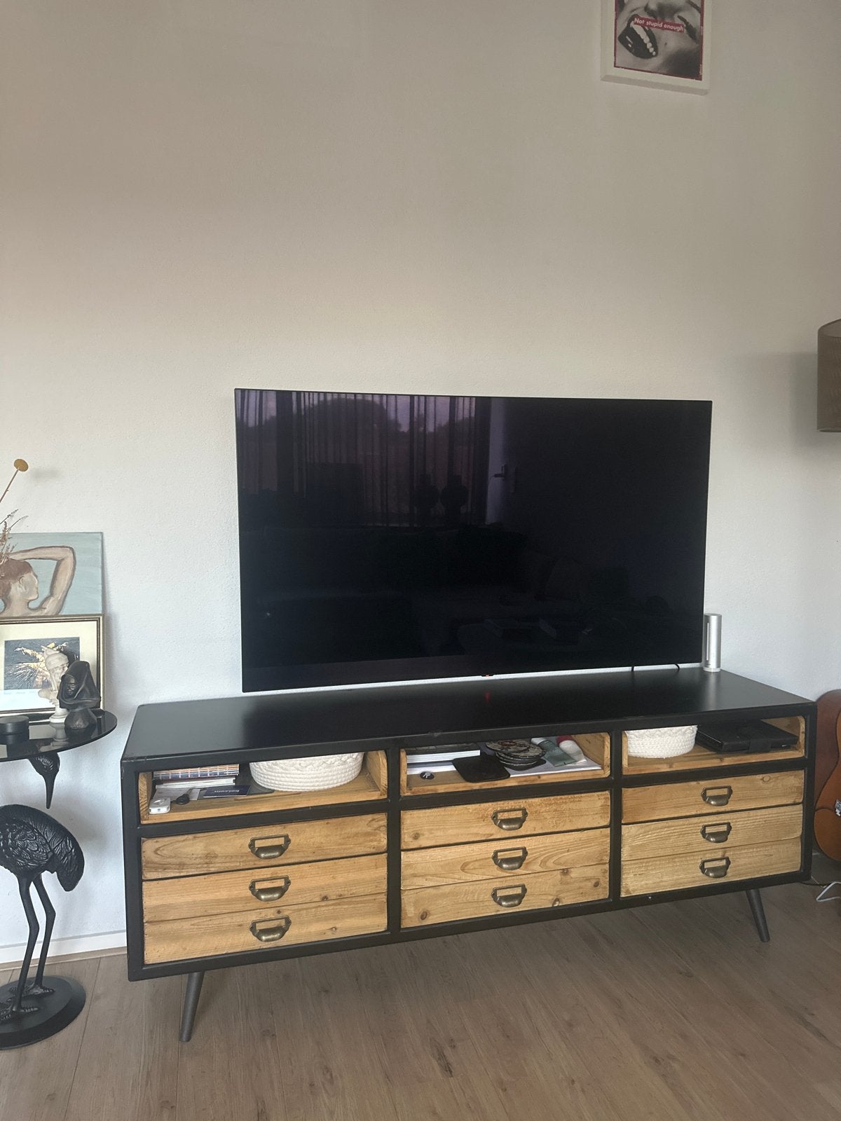 Dutchbone tv meubel Sol B 155 x H 58 cm, Ophalen, 150 tot 200 cm, Zo goed als nieuw, Minder dan 100 cm