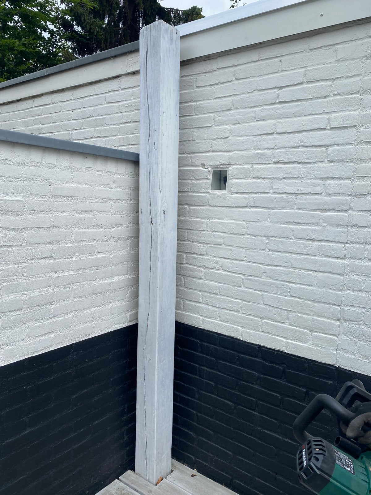 Twee Douglas houten palen balken 2,20 lang, Ophalen, Gebruikt, 200 tot 250 cm, 50 mm of meer