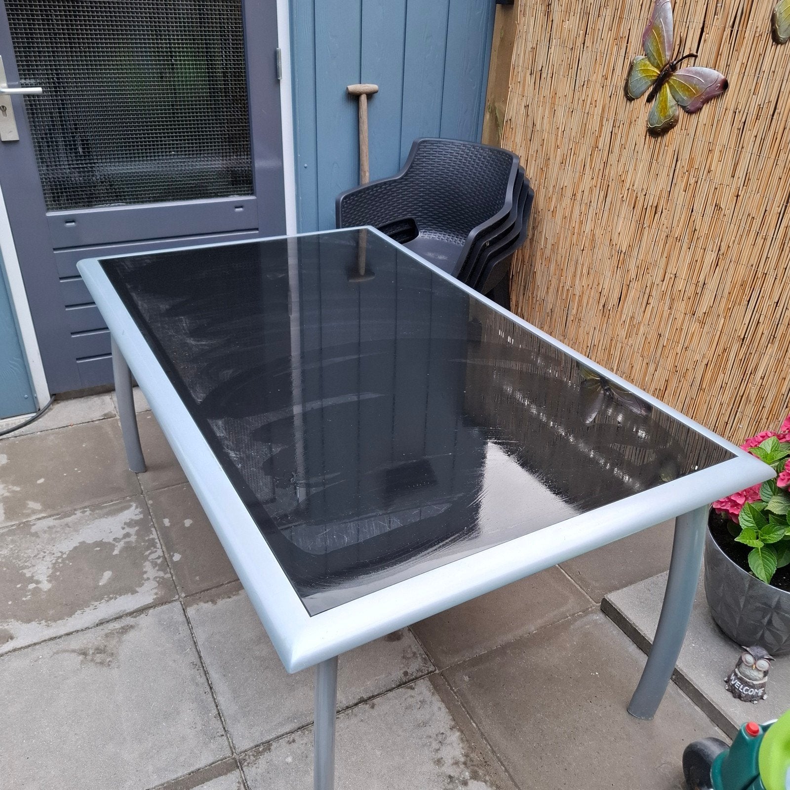 Nette tuintafel, Ophalen, Gebruikt, Rechthoekig, Aluminium
