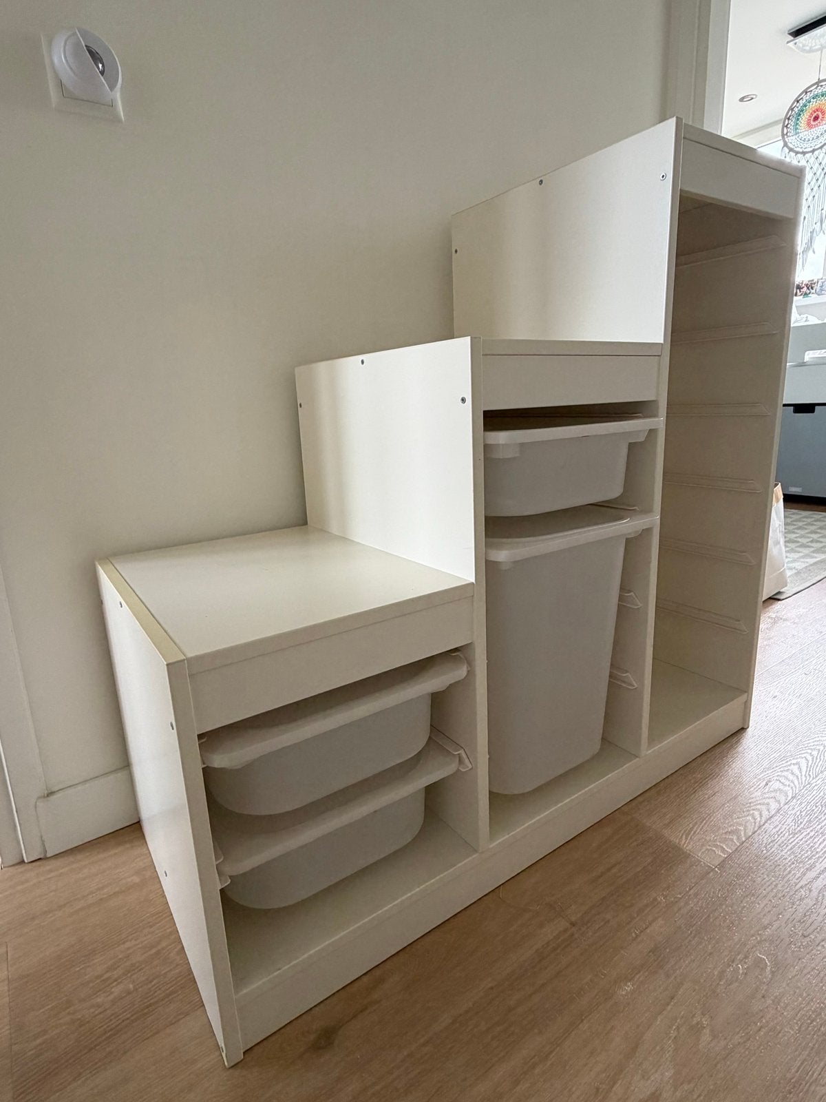 IKEA Trofast Opbergcombinatie - Wit, Trapmodel, Ophalen, Gebruikt, Kast, 50 tot 70 cm