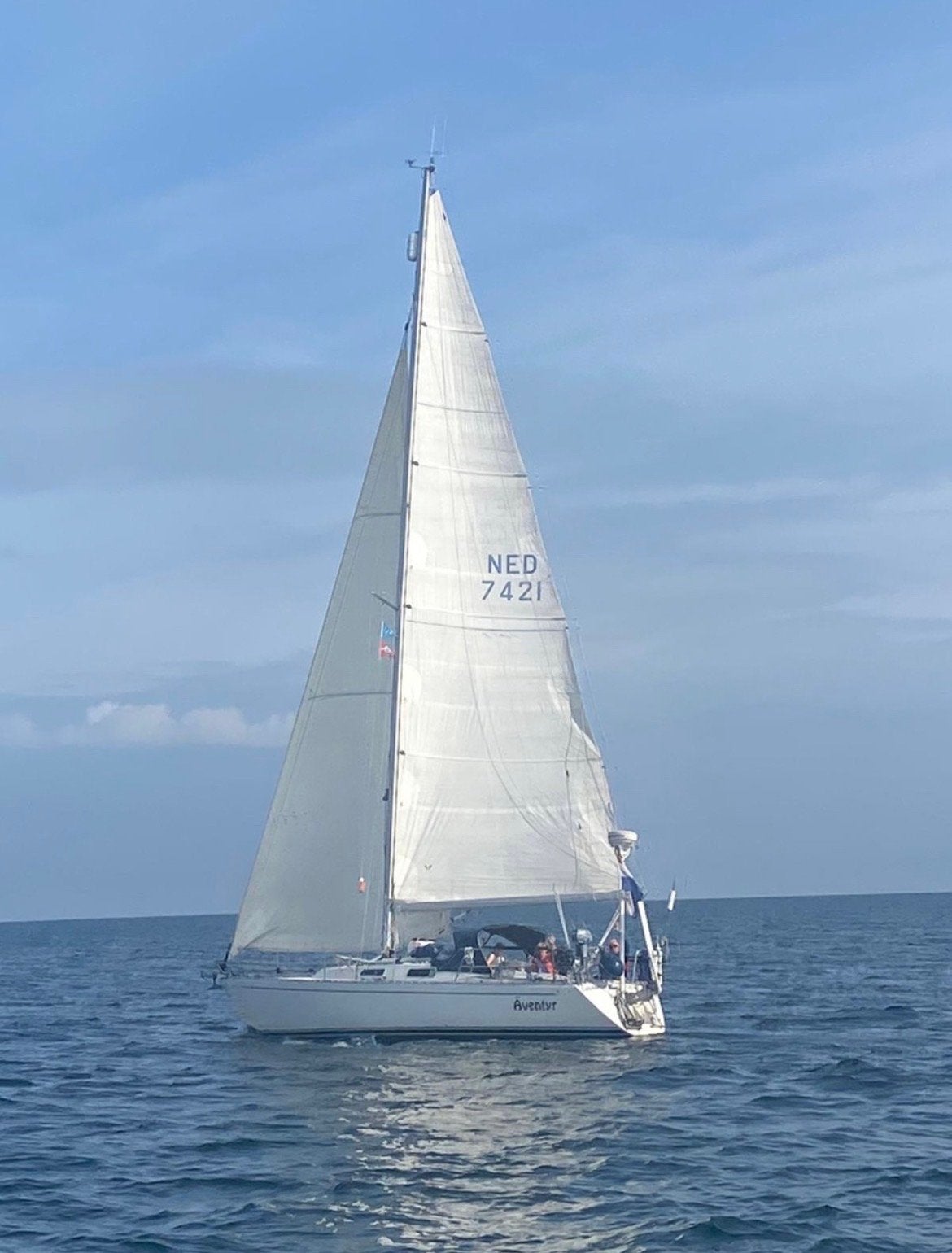 Hagoort Grootzeil Tri-radiaal voor Omega 36 (44m2), Watersport en Boten, Zeilen en Zeiltoebehoren, 6 meter of meer, Gebruikt, Grootzeil