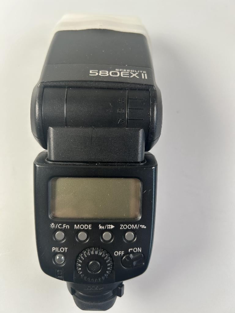 Canon Speedlite 580 EX II, Ophalen of Verzenden, Zo goed als nieuw, Canon, Kantelbaar