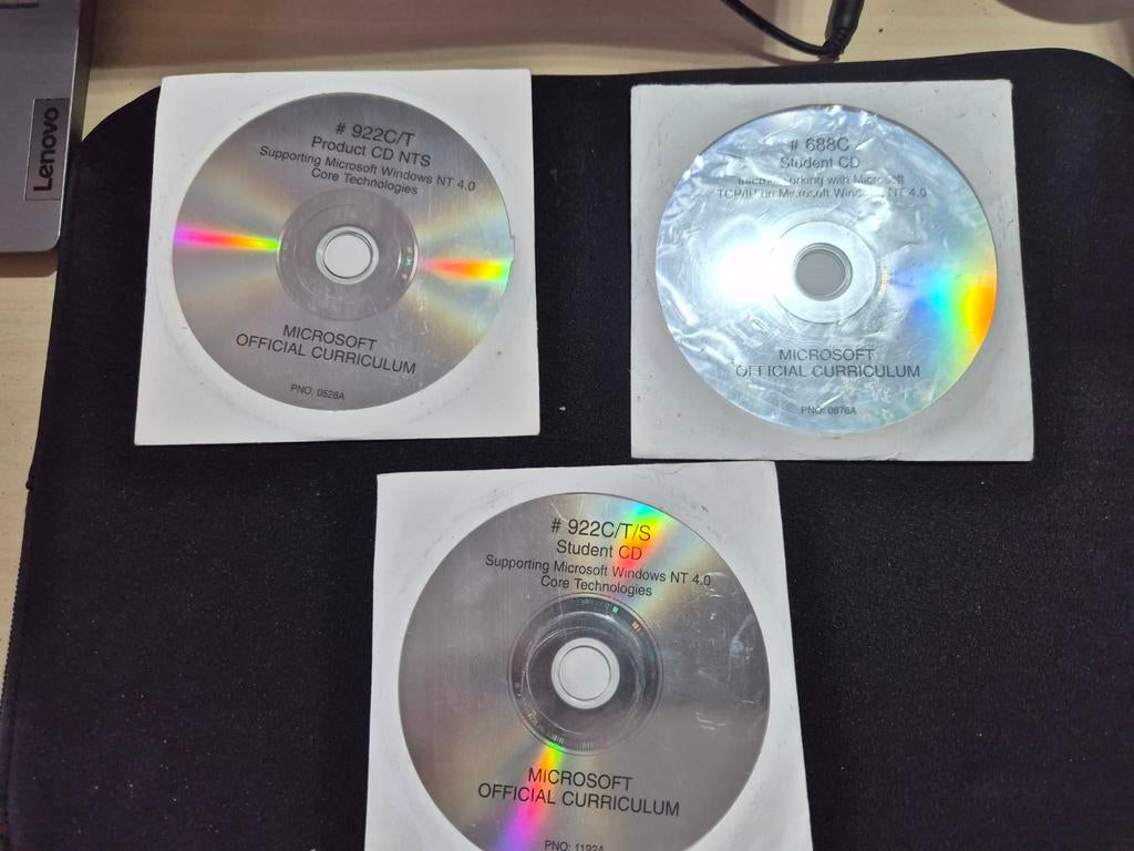 3x Microsoft Official Curriculum Windows NT 4.0 CD uit 1996!, Computers en Software, Besturingssoftware, Gebruikt, Windows, Ophalen of Verzenden