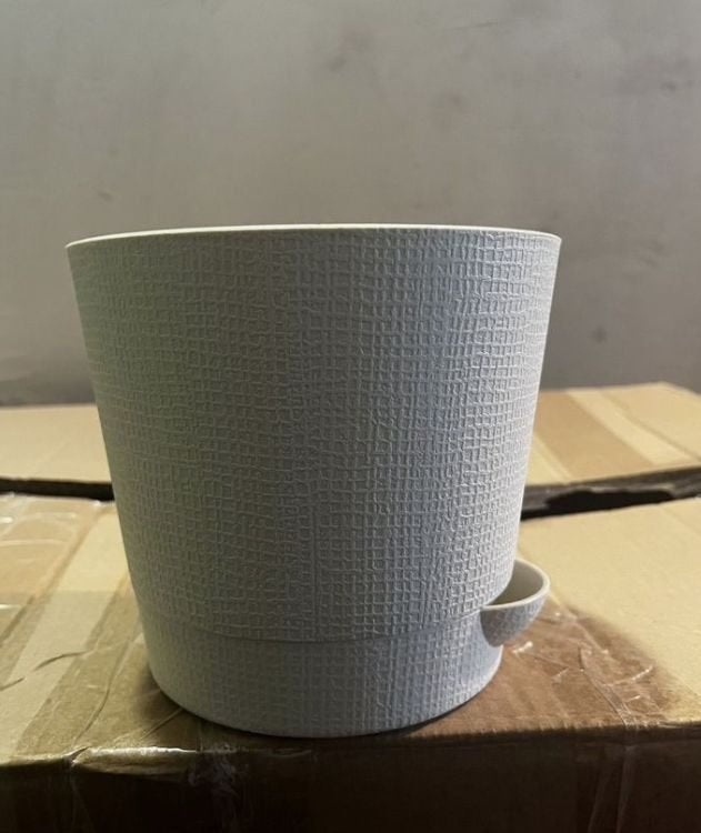 Witte bloempot, Tuin en Terras, Ophalen, Rond, Aardewerk, Minder dan 40 cm