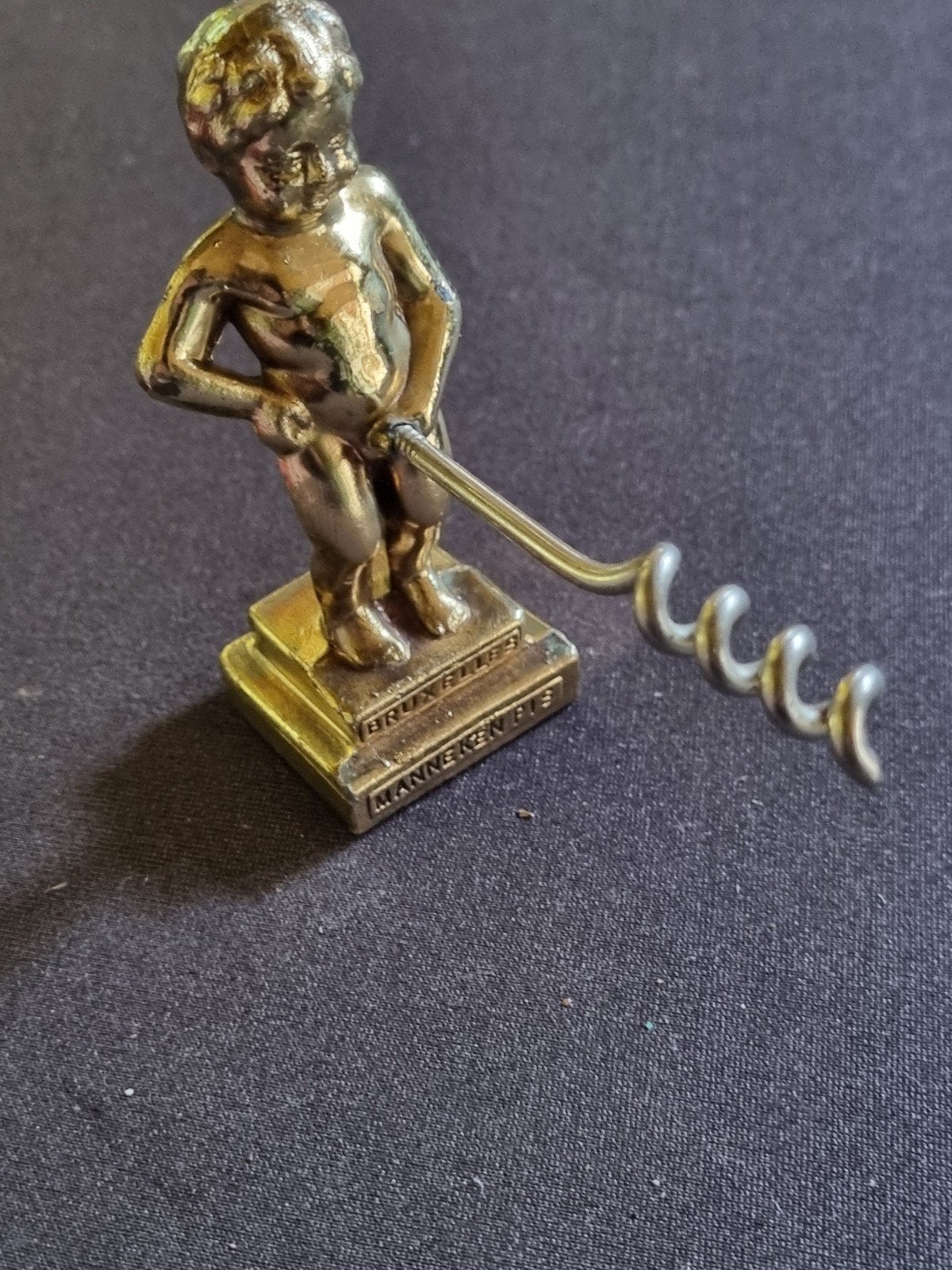Manneken Pis Kurkentrekker - Vintage Souvenir Brussel, Ophalen of Verzenden