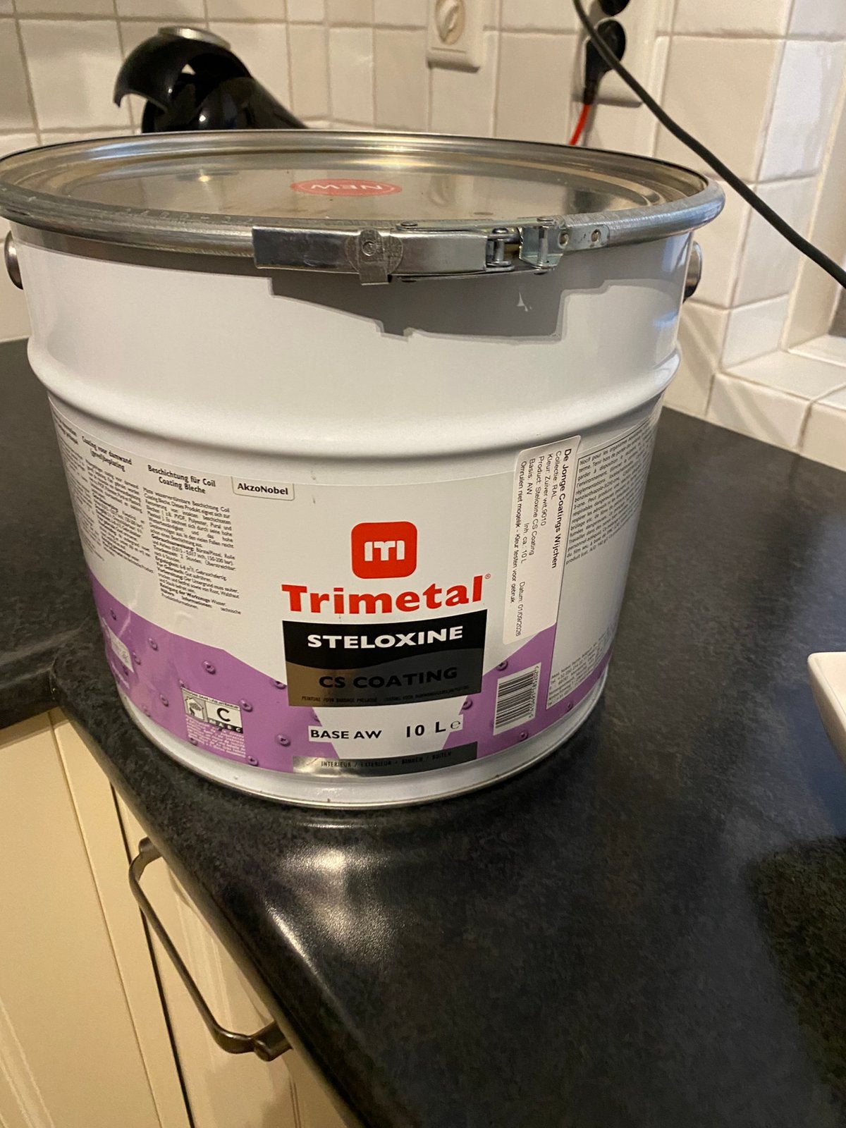 Te koop trimetal steloxine ralnummer 9010, 5 tot 10 liter, Wit, Nieuw, Ophalen of Verzenden