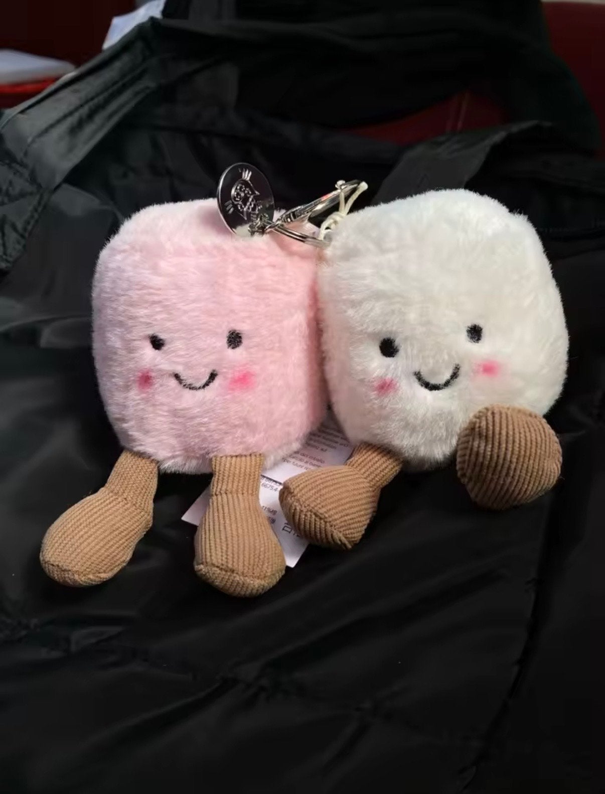 Jellycat Marshmallow Sleutelhanger - Roze/Wit, Jellycat, Overige karakters, Overige typen, Nieuw
