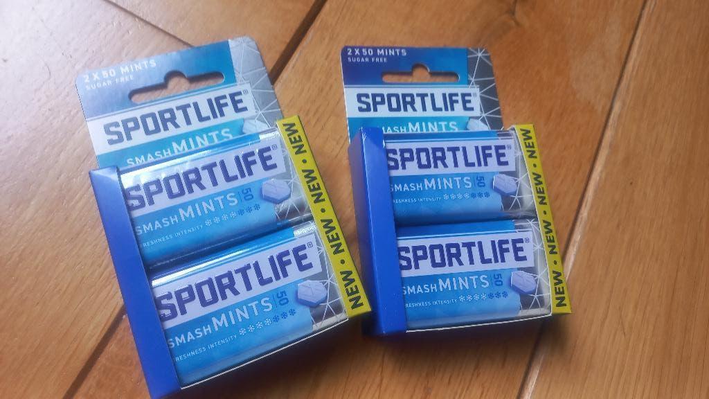 2 keer 2-pack Sportlife Smashmint sugar free mints - nieuw, Ophalen of Verzenden