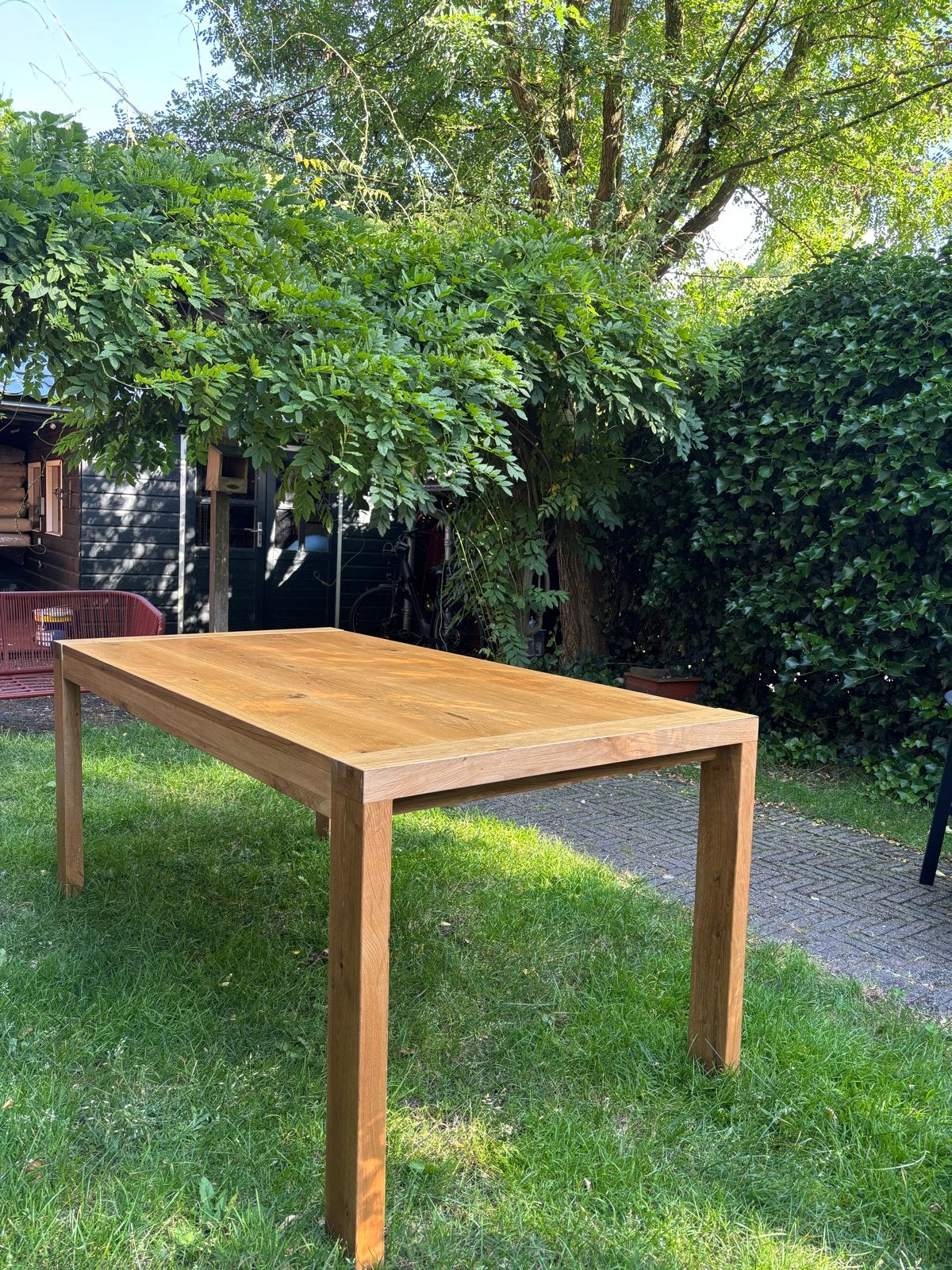 Zo goed als nieuwe uitschuifbare Kave home eettafel, Ophalen, Eikenhout, 50 tot 100 cm, Zo goed als nieuw