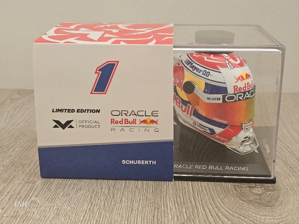 Helm 1:4, Max Verstappen # 1, Retro 2023. NIEUWSTAAT, Ophalen of Verzenden, Zo goed als nieuw, Formule 1
