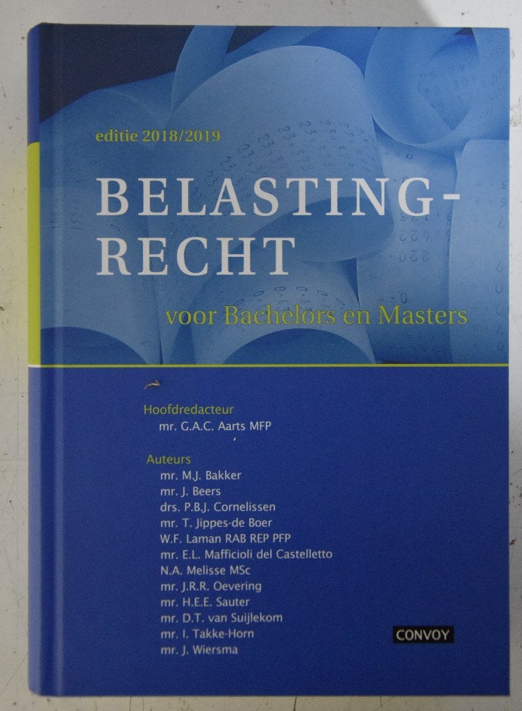 boek belastingrecht bachelors masters convoy studie HBO, Ophalen of Verzenden, Beta, Nieuw, HBO