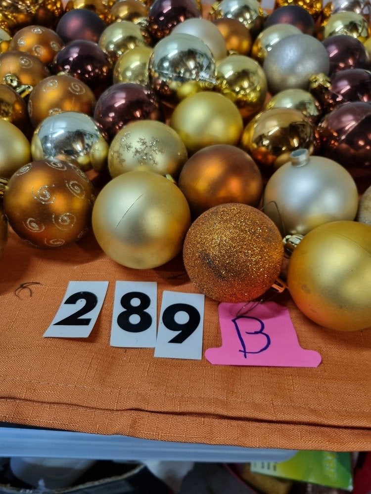 kerstballen goud tinten kunststof 59x [b289],, Ophalen of Verzenden, 'T Olde Gre-j, Info@toldegrej.nl, Endepoelstraat 20f Didam