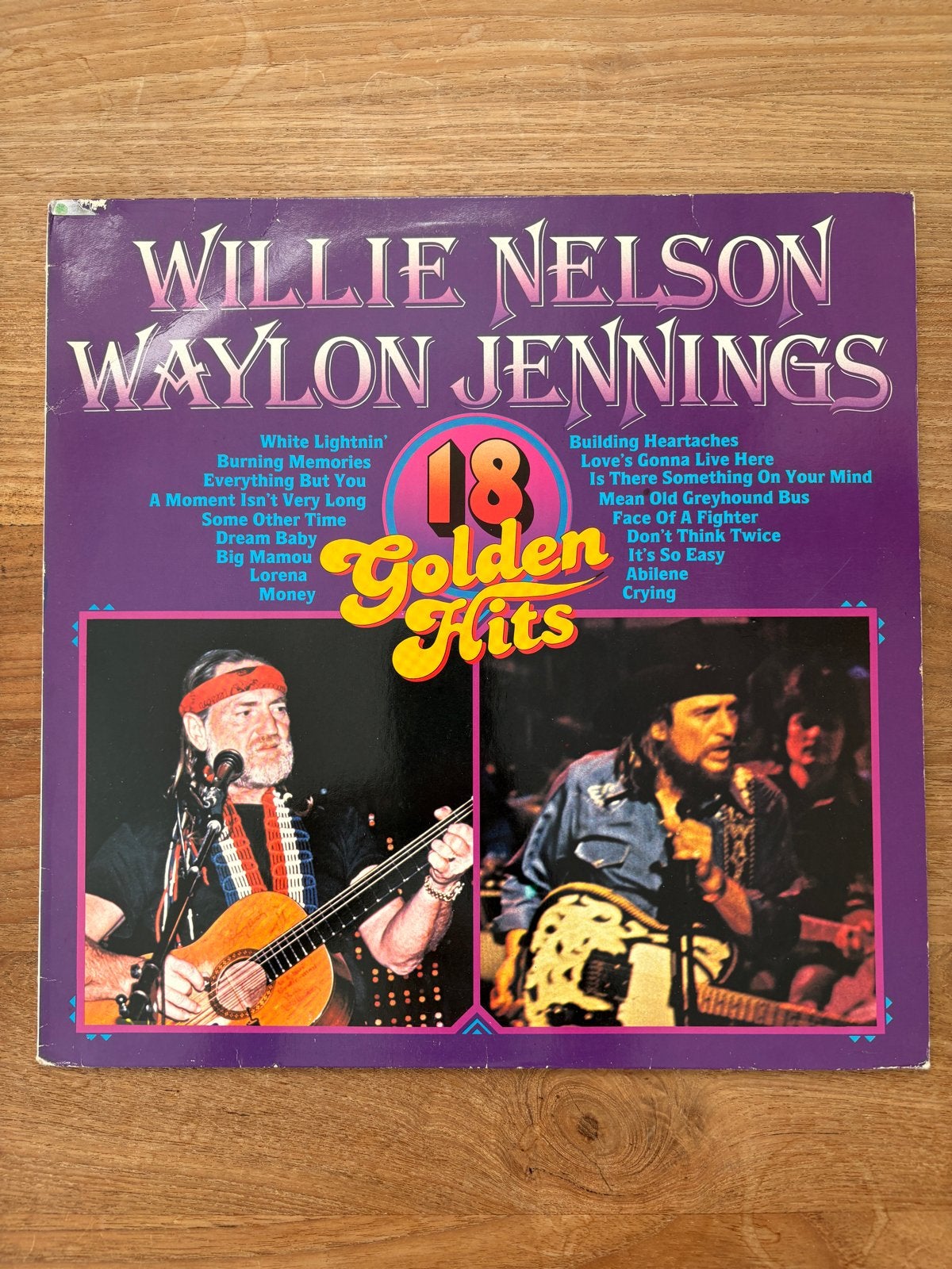 Willie Nelson & Waylon Jennings - 18 Golden Hits LP, Ophalen of Verzenden, Gebruikt, Verzamelalbum, Country
