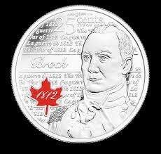 Canada - Colored 25 cent 2012 - Major-General Sir Isaac Broc, Verzenden, Noord-Amerika, Losse munt