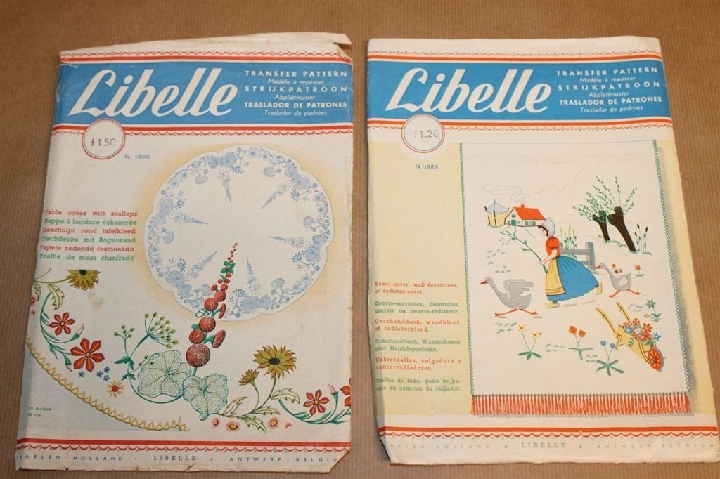 Libelle Strijkpatronen - Originele enveloppen - 1950 !!, Ophalen of Verzenden, Gelezen