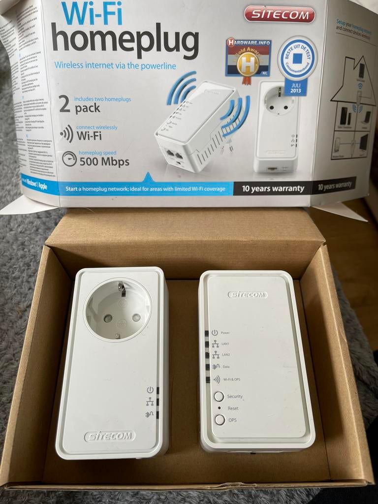 Sitecom LN-555 WiFi Homeplug Dual Pack, Ophalen of Verzenden, Zo goed als nieuw