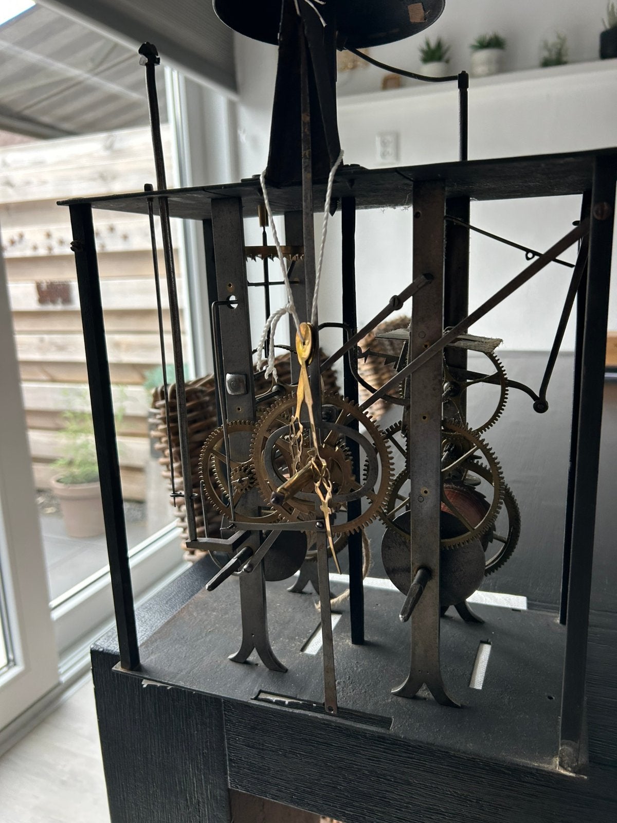 Comtoise  spilkegsng uurwerk slinger en gewichten …, Antiek en Kunst, Ophalen