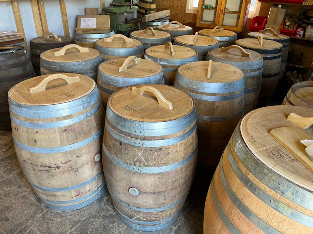 Regenton wijnvat whiskeyvat houten wateropvang dompelton, Gerard Krale, Nieuw, Ophalen of Verzenden, Info@gkrale.nl