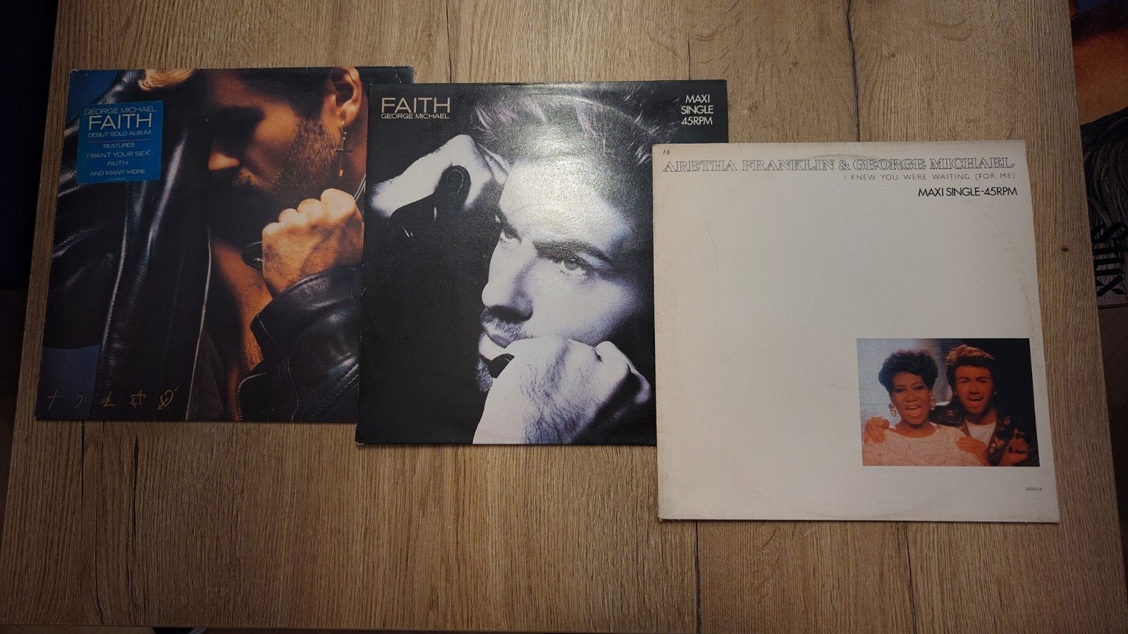 George Michael 3x - Debut Album "Faith" + 2 x Maxi Singles, LP, Gebruikt, Pop, Ophalen of Verzenden