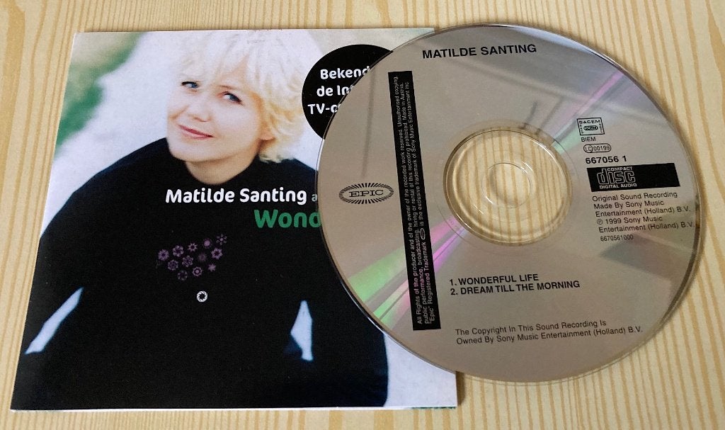 CD Single Mathilde Santing - Wonderful Life (2 Tracks), Ophalen, Zo goed als nieuw, Pop