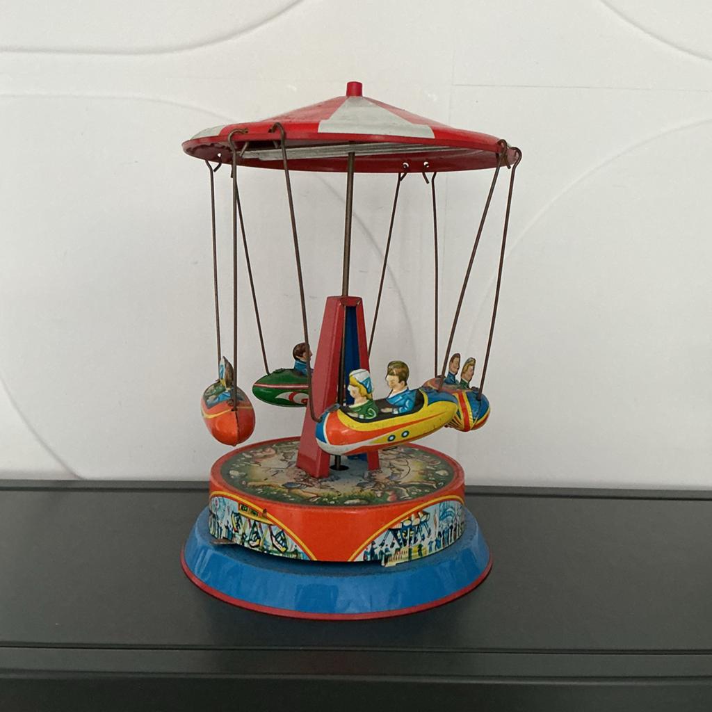Vintage Blikken Carrousel Speelgoed - Jaren '50, Ophalen of Verzenden, Gebruikt