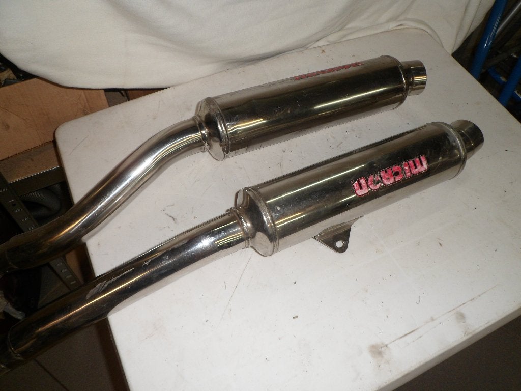 2 STUKS ESD UITLAAT VOO SUZUKI GSXR 400 EN 400 Bandit, Ophalen of Verzenden, Gebruikt
