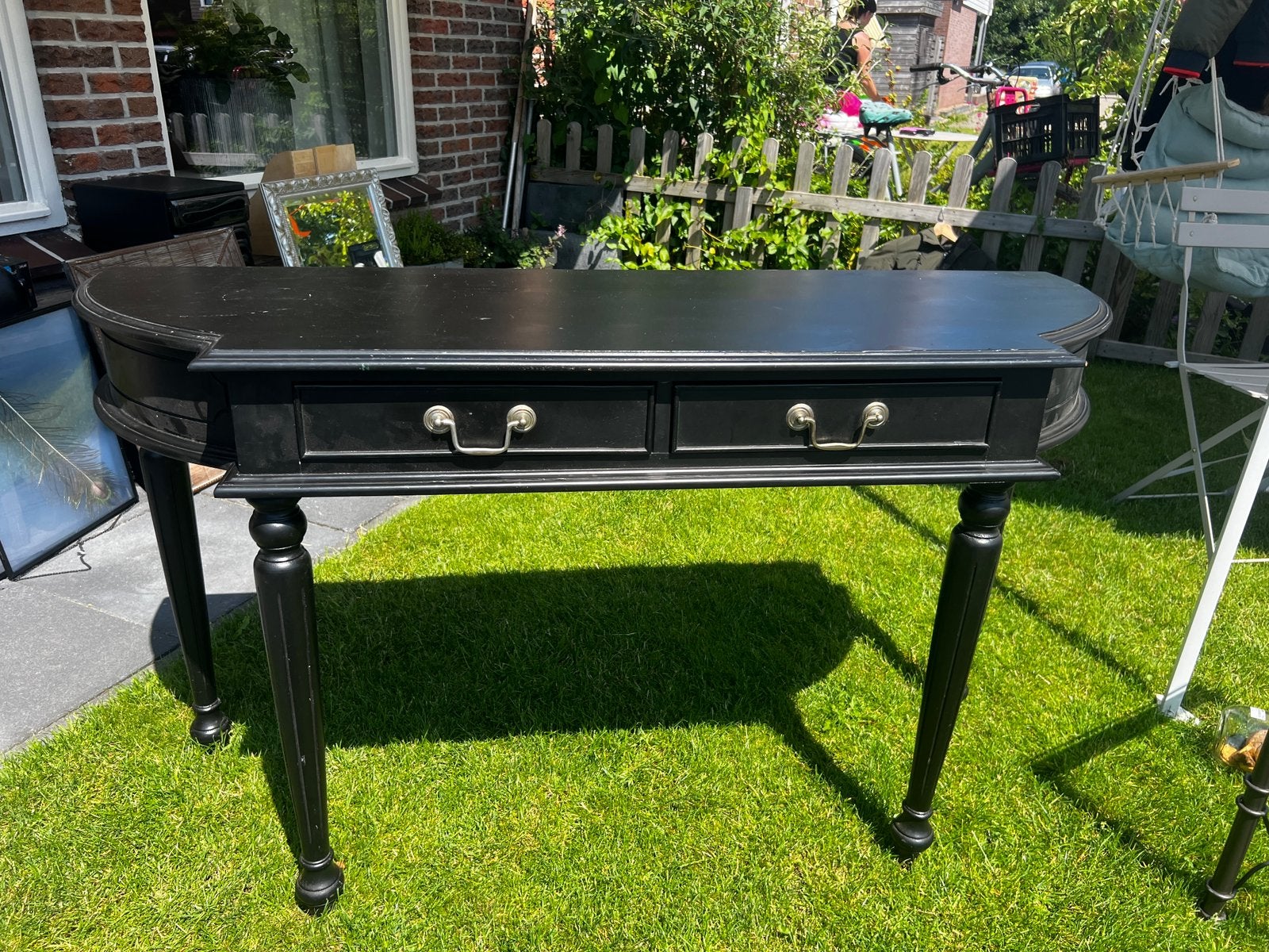 Sidetable zwart, Huis en Inrichting, Tafels | Sidetables, Ophalen, Gebruikt, 100 tot 150 cm, 25 tot 50 cm