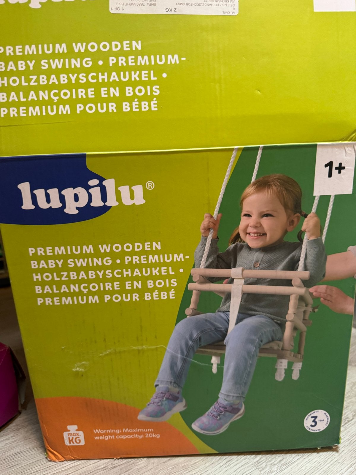 Lupilu Premium Houten Babyschommel - Nieuw in Doos, Ophalen of Verzenden, Nieuw, Schommel