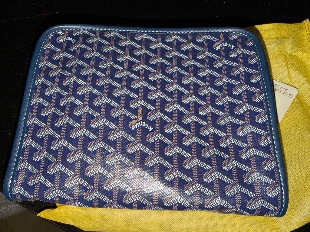 Goyard Sénat Pouch, Sieraden, Tassen en Uiterlijk, Toilettassen, Ophalen, Nieuw, Blauw, Heer of Dame