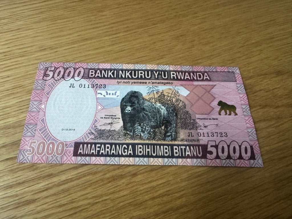 UNC biljet 5000 franc Rwanda 2014, Postzegels en Munten, Bankbiljetten | Afrika, Verzenden, Overige landen, Los biljet