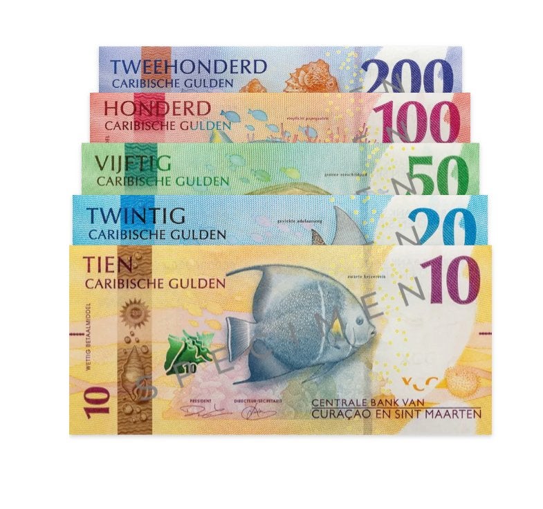 Volledige Set UNC Curacao & Sint Maarten Bankbiljetten XCG, Postzegels en Munten, Ophalen of Verzenden, Koningin Beatrix, Overige waardes