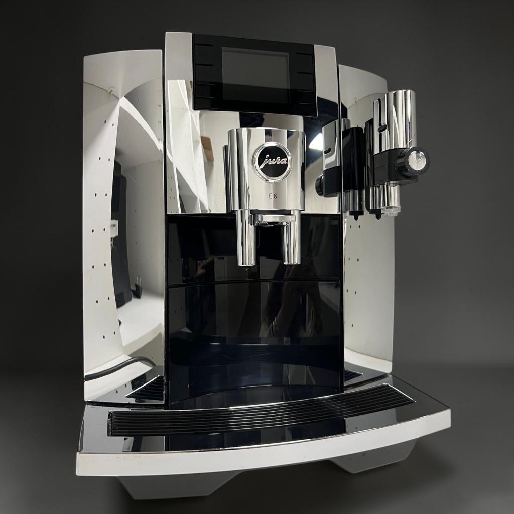 Jura E8 chroom refurbished, Ophalen, Afneembaar waterreservoir, 10 kopjes of meer, Gemalen koffie