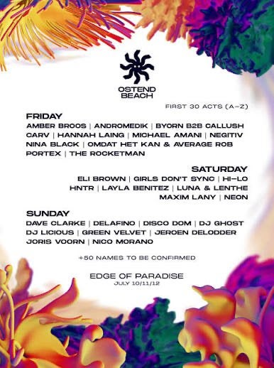 Ostend Beach festival vrijdag tickets 2x, Tickets en Kaartjes, Evenementen en Festivals