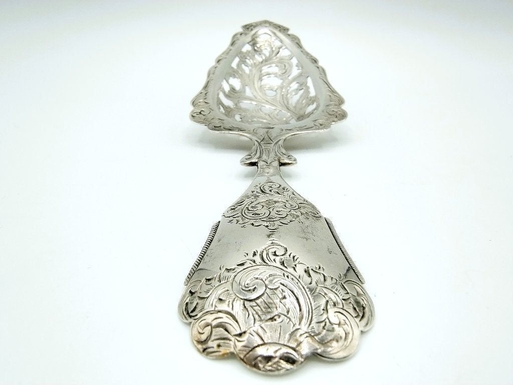 Zilveren natfruitschep, J.H. Eversbag, Amsterdam, 1855, Verzenden, Zilver