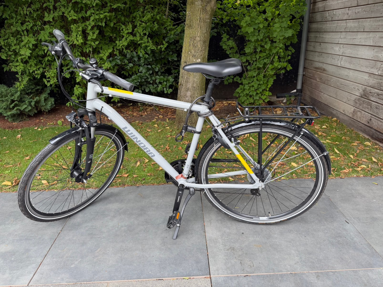 Herenfiets winora domingo, 21 versnellingen, grijs van kleur, Fietsen en Brommers, Fietsen | Heren | Herenfietsen, Ophalen, Zo goed als nieuw
