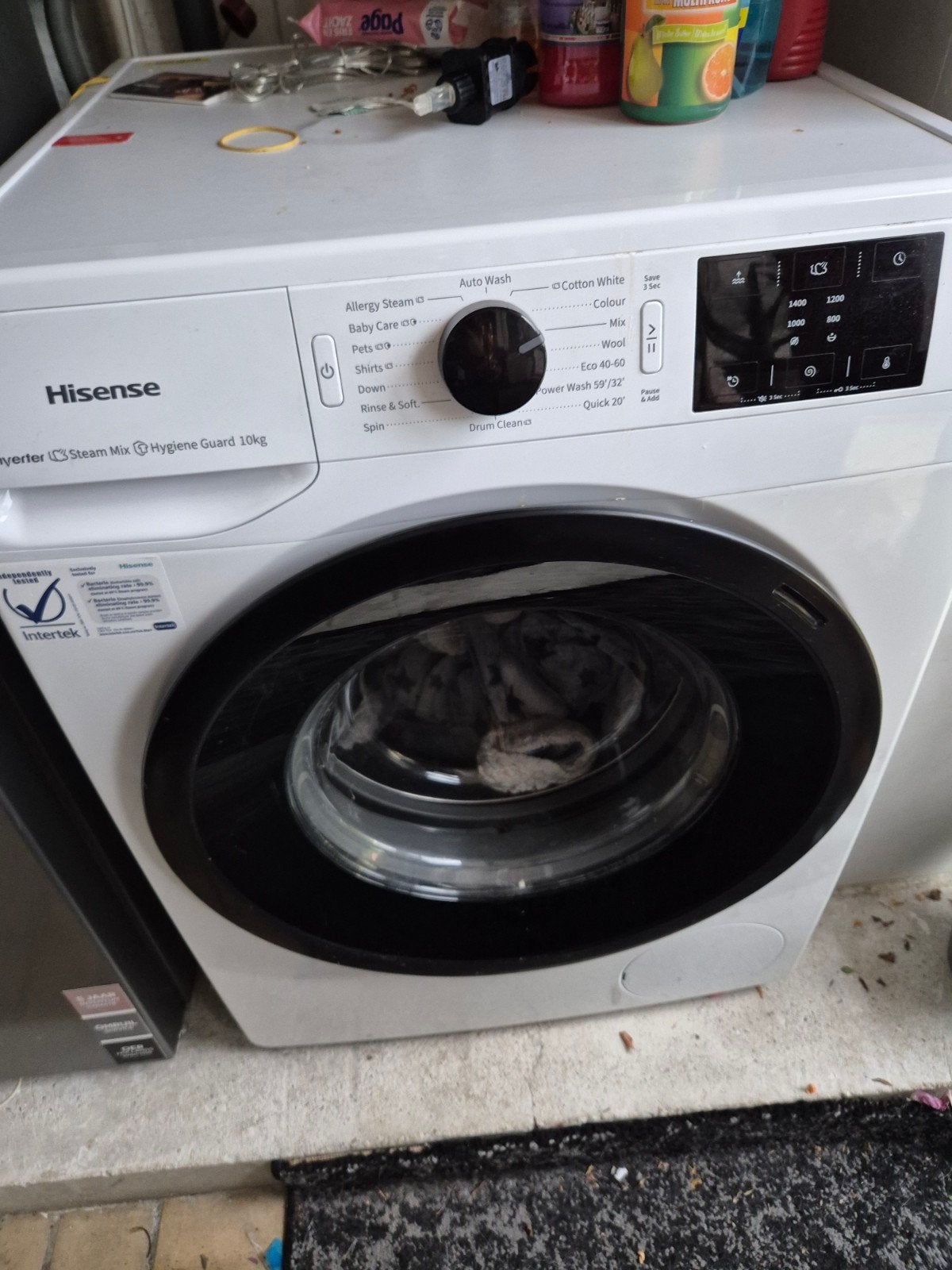 Hisense Wasmachine 10kg Inverter Steam Mix Hygiene Guard, Witgoed en Apparatuur, Wasmachines, Zo goed als nieuw, Voorlader, 10 kg of meer