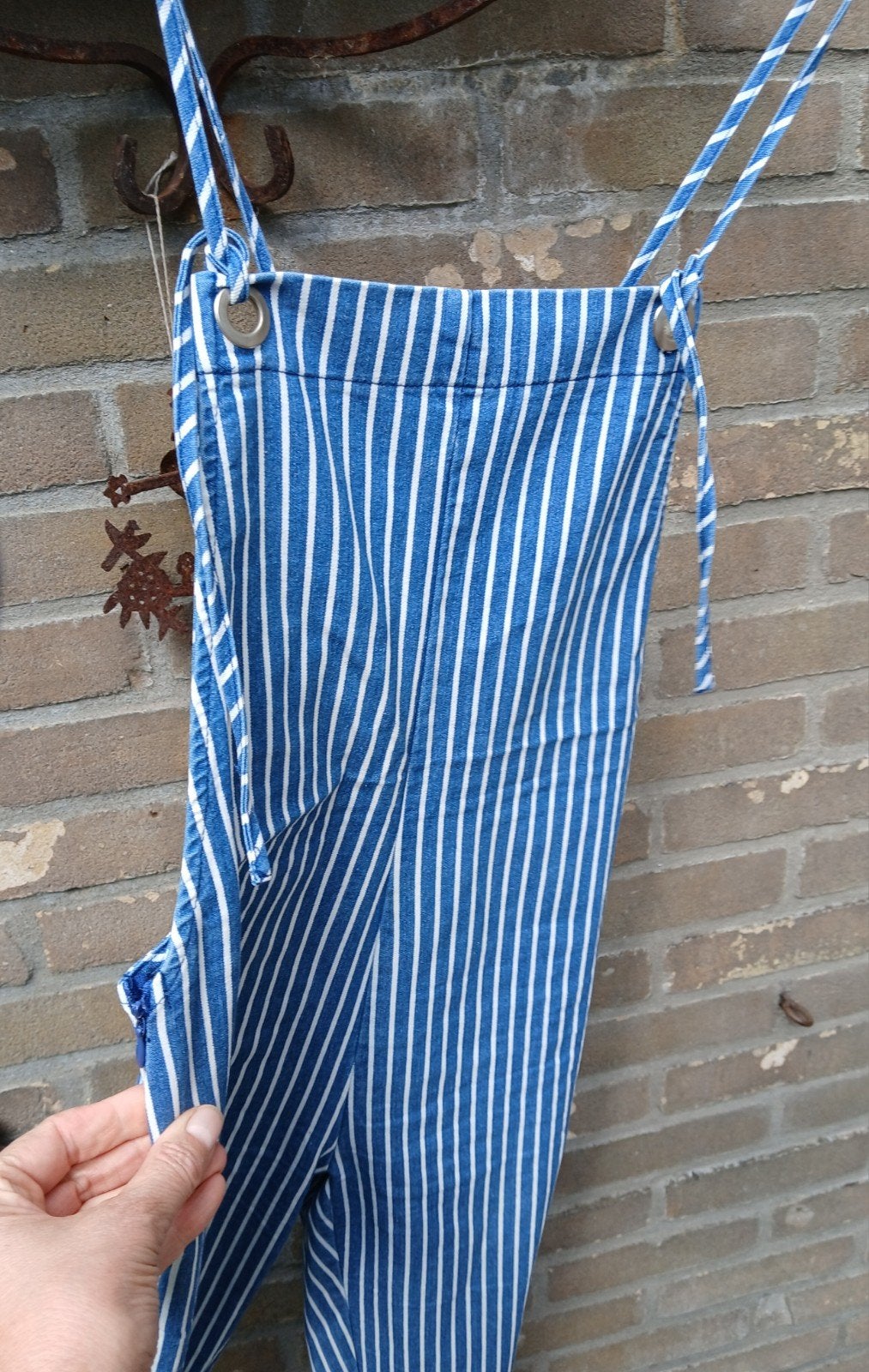 Leuke jeans tuinbroek achtig, Ophalen of Verzenden, Zo goed als nieuw, Blauw
