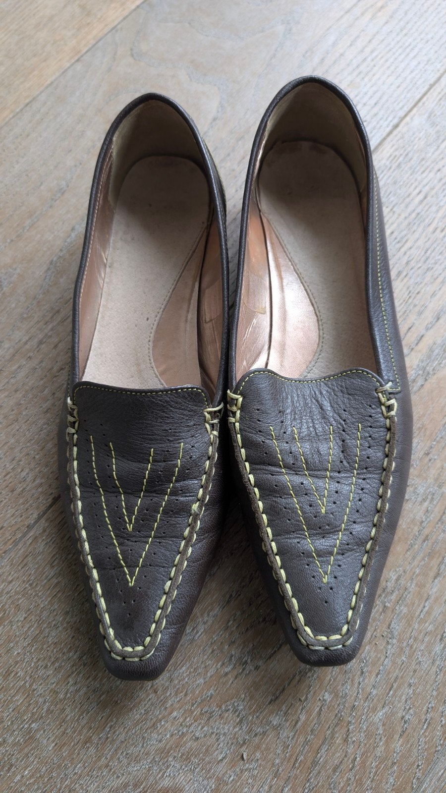 Mooie leren mocassins, maat 40, Bruin, Ophalen of Verzenden, Onbekend, Espadrilles of Moccasins