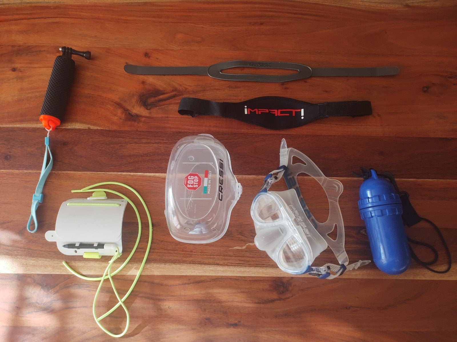 Duikaccessoires: Masker, GoPro grip, leitje, etc., Ophalen of Verzenden, Zo goed als nieuw, Duikbril of Snorkel