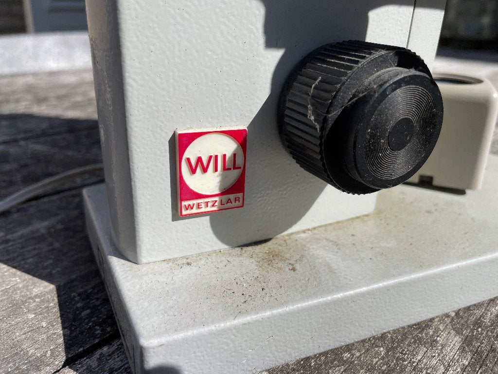 Will Wetzlar microscoop en preparaten, Ophalen of Verzenden, Gebruikt, Biologische microscoop
